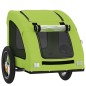 vidaXL Remolque de bicicleta mascotas hierro tela Oxford verde vidaXL Remolque de bicicleta mascotas hierro tela Oxford verde