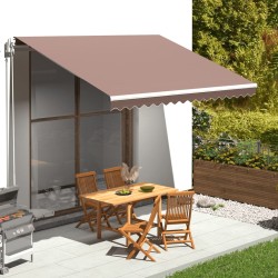 vidaXL Tela de repuesto para toldo marrón 4x3,5 m