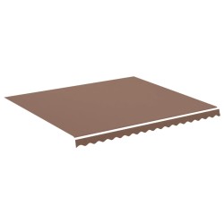 vidaXL Tela de repuesto para toldo marrón 4x3,5 m