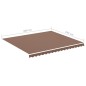 vidaXL Tela de repuesto para toldo marrón 4x3,5 m vidaXL Tela de repuesto para toldo marrón 4x3,5 m