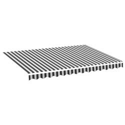 vidaXL Tela de repuesto para toldo gris antracita y blanco 3,5x2,5 m