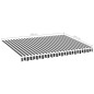 vidaXL Tela de repuesto para toldo gris antracita y blanco 3,5x2,5 m