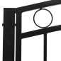 vidaXL Banco de jardín con mesa acero negro 125 cm vidaXL Banco de jardín con mesa acero negro 125 cm