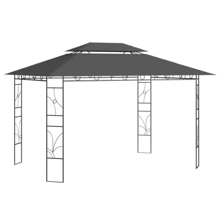 vidaXL Cenador gris antracita 4x3x2,7 m 160 g/m²