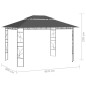 vidaXL Cenador gris antracita 4x3x2,7 m 160 g/m² vidaXL Cenador gris antracita 4x3x2,7 m 160 g/m²