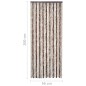 vidaXL Cortina mosquitera beige y marrón claro chenilla 56x200 cm vidaXL Cortina mosquitera beige y marrón claro chenilla 56x200 cm