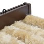 vidaXL Cortina mosquitera de chenilla beige 90x200 cm