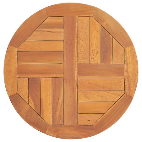 vidaXL Superficie de mesa redonda madera maciza de teca 2,5 cm 50 cm