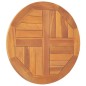 vidaXL Superficie de mesa redonda madera maciza de teca 2,5 cm 50 cm vidaXL Superficie de mesa redonda madera maciza de teca 2,5 cm 50 cm