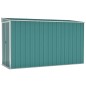 vidaXL Cobertizo de jardín pared acero galvanizado verde 118x288x178cm vidaXL Cobertizo de jardín pared acero galvanizado verde 118x288x178cm