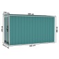 vidaXL Cobertizo de jardín pared acero galvanizado verde 118x288x178cm vidaXL Cobertizo de jardín pared acero galvanizado verde 118x288x178cm