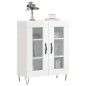 vidaXL Aparador de madera contrachapada blanco brillante 69,5x34x90 cm