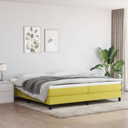 vidaXL Estructura de cama box spring tela verde 200x200 cm