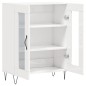 vidaXL Aparador de madera contrachapada blanco brillante 69,5x34x90 cm