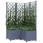 vidaXL Jardinera con enrejado PP gris oscuro 80x80x136 cm vidaXL Jardinera con enrejado PP gris oscuro 80x80x136 cm