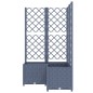 vidaXL Jardinera con enrejado PP gris oscuro 80x80x136 cm vidaXL Jardinera con enrejado PP gris oscuro 80x80x136 cm
