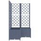 vidaXL Jardinera con enrejado PP gris oscuro 80x80x136 cm vidaXL Jardinera con enrejado PP gris oscuro 80x80x136 cm