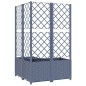 vidaXL Jardinera con enrejado PP gris oscuro 80x80x136 cm vidaXL Jardinera con enrejado PP gris oscuro 80x80x136 cm