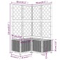 vidaXL Jardinera con enrejado PP gris oscuro 80x80x136 cm vidaXL Jardinera con enrejado PP gris oscuro 80x80x136 cm