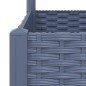 vidaXL Jardinera con enrejado PP gris oscuro 120x120x136 cm