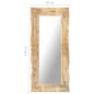 vidaXL Espejo de madera maciza de mango 110x50 cm vidaXL Espejo de madera maciza de mango 110x50 cm