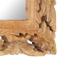 vidaXL Espejo tallado a mano marrón 110x50 cm madera maciza de mango vidaXL Espejo tallado a mano marrón 110x50 cm madera maciza de mango