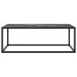 vidaXL Mesa de centro negra con vidrio de mármol negro 100x50x35 cm