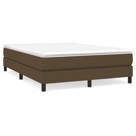vidaXL Estructura de cama box spring tela marrón 140x190 cm