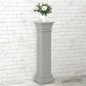 vidaXL Soporte plantas pilar cuadrado clásico gris 17x17x66 cm MDF