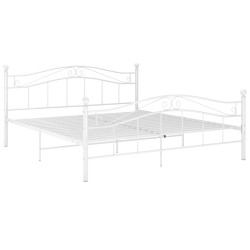 vidaXL Estructura de cama de metal blanco 180x200 cm