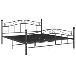 vidaXL Estructura de cama de metal negro 200x200 cm