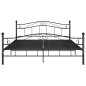 vidaXL Estructura de cama de metal negro 200x200 cm