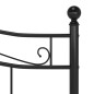 vidaXL Estructura de cama de metal negro 200x200 cm