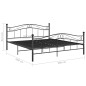 vidaXL Estructura de cama de metal negro 200x200 cm