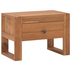 vidaXL Mesita de noche madera maciza de teca 50x30x35 cm