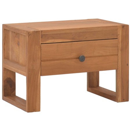 vidaXL Mesita de noche madera maciza de teca 50x30x35 cm
