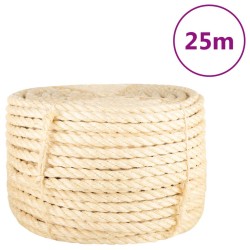 vidaXL Cuerda 100% sisal 16 mm 25 m
