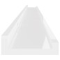 vidaXL Estantes de pared 2 unidades blanco brillo 115x9x3 cm vidaXL Estantes de pared 2 unidades blanco brillo 115x9x3 cm