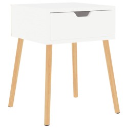 vidaXL Mesita de noche madera de ingeniería blanco brillo 40x40x56 cm