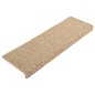 vidaXL Alfombrilla autoadhesiva escalera sisal 15 uds arena 65x21x4 cm vidaXL Alfombrilla autoadhesiva escalera sisal 15 uds arena 65x21x4 cm