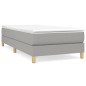 vidaXL Estructura de cama box spring tela gris claro 80x200 cm
