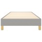vidaXL Estructura de cama box spring tela gris claro 80x200 cm