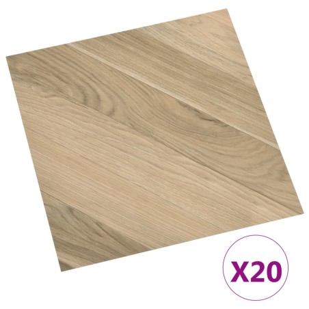 vidaXL Tarimas autoadhesivas 20 uds PVC 1,86 m² marrón rayado