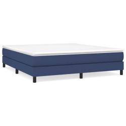 vidaXL Estructura de cama box spring tela azul 160x200 cm