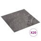 vidaXL Tarimas autoadhesivas 20 unidades PVC 1,86 m² patrón negro