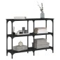 vidaXL Mesa consola madera de ingeniería negra 100x29x75 cm vidaXL Mesa consola madera de ingeniería negra 100x29x75 cm