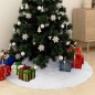 vidaXL Falda del árbol de Navidad blanca 150 cm cuero sintético vidaXL Falda del árbol de Navidad blanca 150 cm cuero sintético