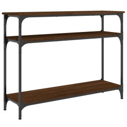 vidaXL Mesa consola madera de ingeniería marrón roble 100x29x75 cm