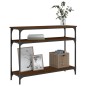 vidaXL Mesa consola madera de ingeniería marrón roble 100x29x75 cm vidaXL Mesa consola madera de ingeniería marrón roble 100x29x75 cm