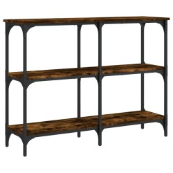 vidaXL Mesa consola madera de ingeniería roble ahumado 100x29x75 cm